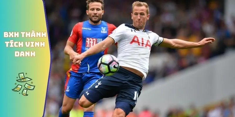 Số liệu thống kê về Tottenham gặp Crystal Palace Chi Tiết 4 BXH thành tích vinh danh