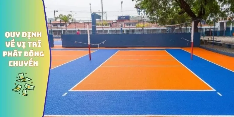 Kích Thước Sân Bóng Chuyền - Quy Chuẩn Thi Đấu Quốc Tế 2026 3 Quy định về vị trí phát bóng chuyền