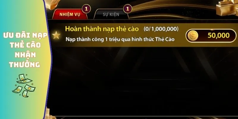 Khuyến mãi GO88 2 Ưu đãi nạp thẻ cào nhận thưởng ngay